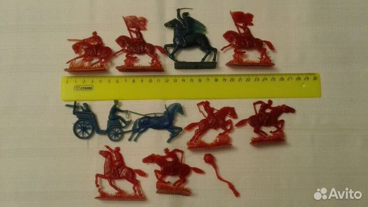 Игрушки СССР Красноармейцы, пластик