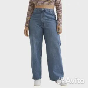 Джинсы H&M Wide High +, синий