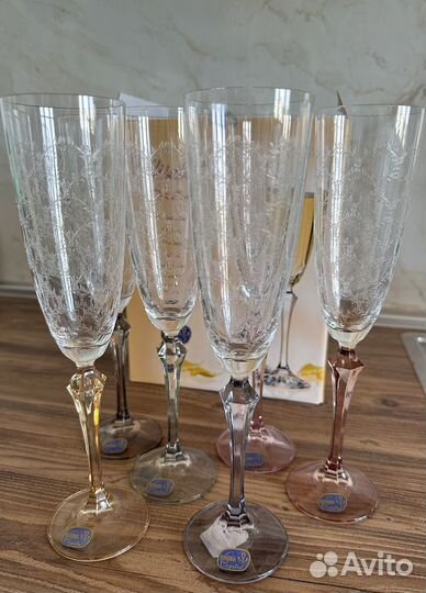 Подарочный набор бокалов для шампанского 6шт