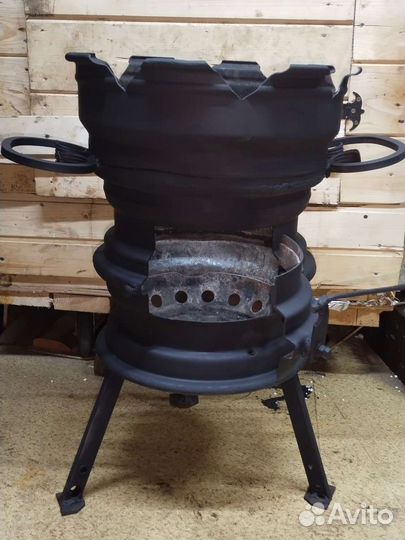 Печь под казан из дисков