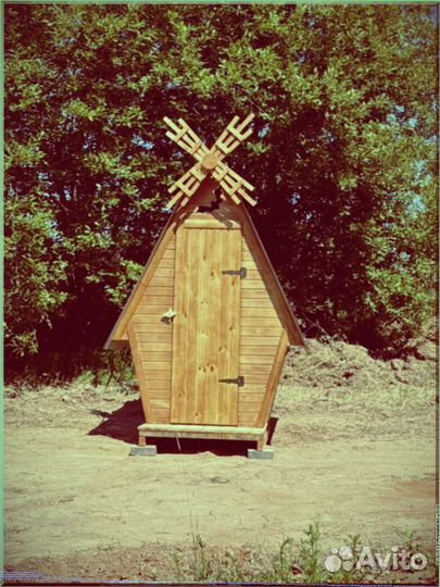 Дачный туалет с декором чрк 456