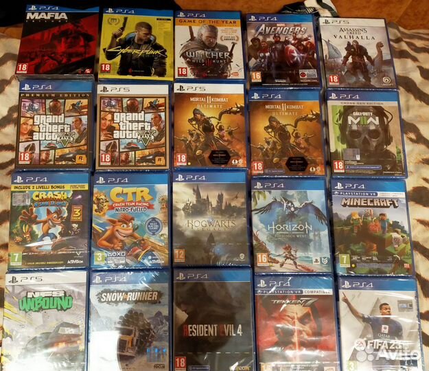 Диски на ps4/5 новые не распакованные