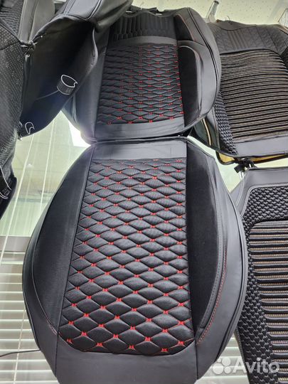 Чехлы на сиденья авто комбинированные комплект
