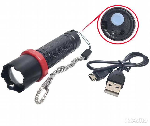 Фонарь аккумуляторный nicedevice ND-1100, фокус