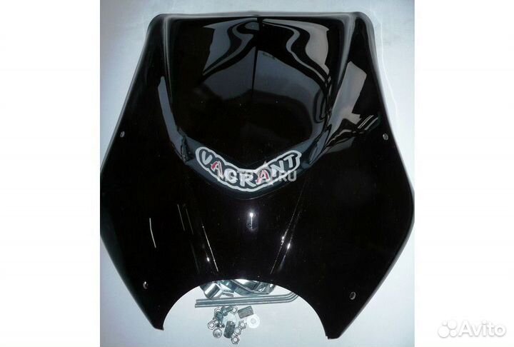 Щиток ветровой (круг. фара) орг.стекло Vagrant (За