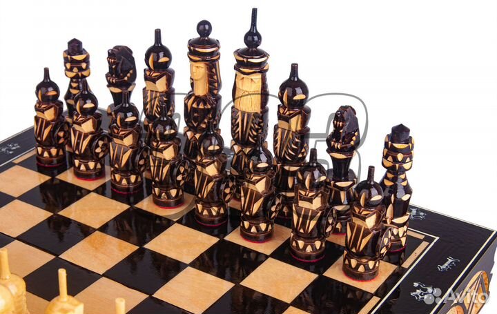 Шахматы Ладья №2 (малые, резные фигуры) (50932)