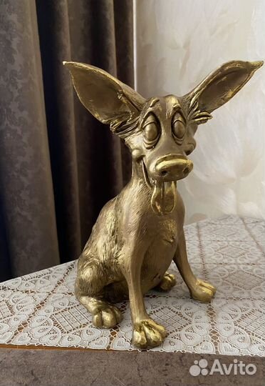 Статуэтка собака бронза 24 см