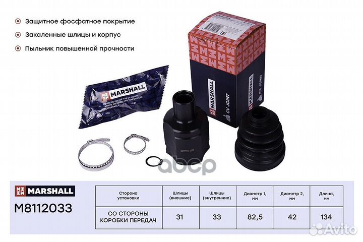 Шрус внутр. правый Renault Duster 11- (M8112033