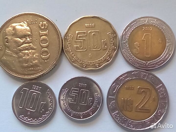 Монеты Мексики,Ямайки, Аргентины,Ботсваны