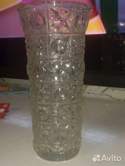 Ваза для цветов стеклянная СССР