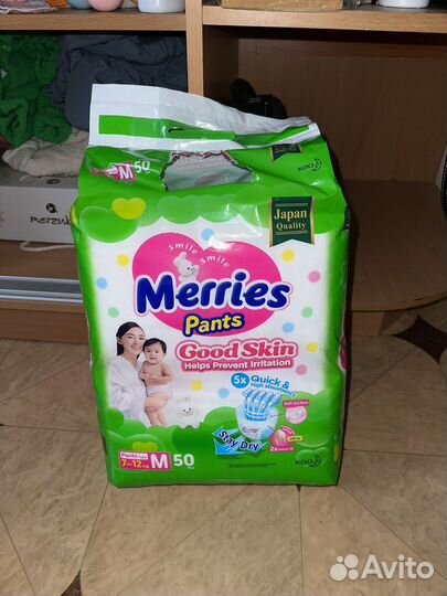 Подгузники merries М 7-12 кг
