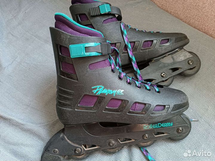 Ролики унисекс подростков радужные размер 37-38