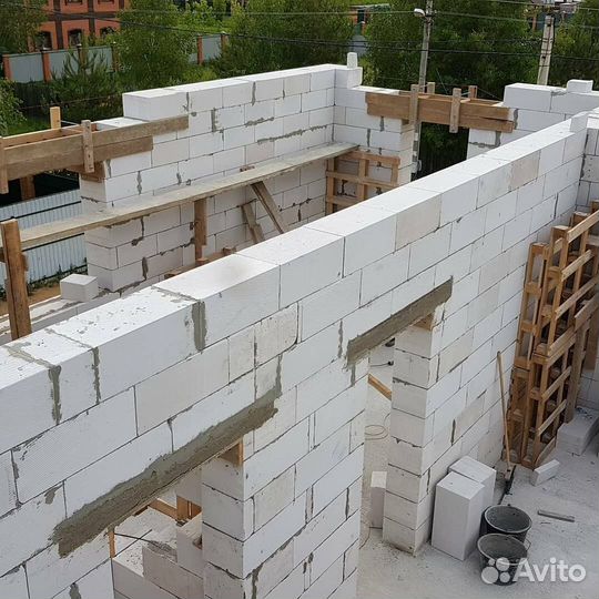 Кладка стен из газоблока