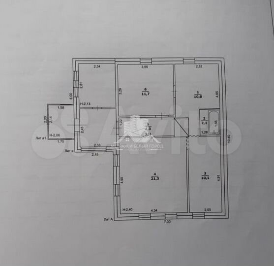 Дом 60 м² на участке 50 сот.