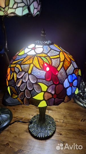 Лампа настольная Тиффани виноград