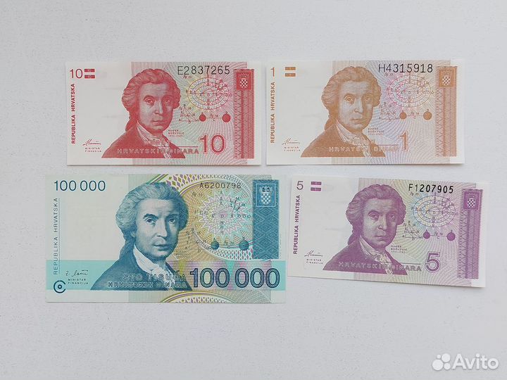 Банкноты Европы Франция, Испания и др