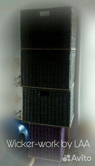 Плетеные короба для хранения