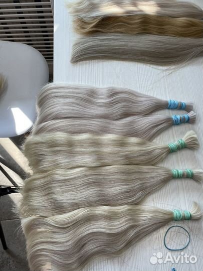 Волосы натуральные блонд