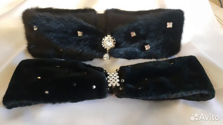 Норковая повязка на голову