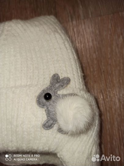 Шапка для новорожденного зима