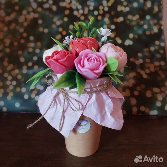 Букет из мыла ручной работы