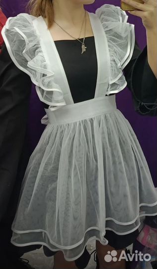 Белый школьный фартук