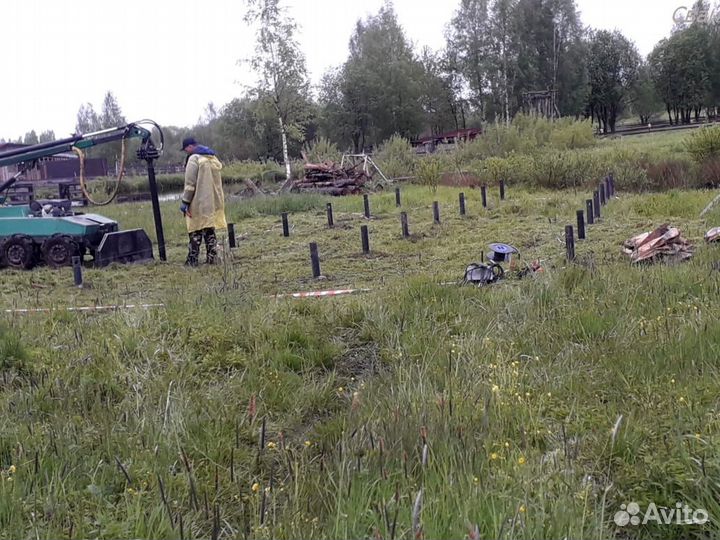 Монтаж свай