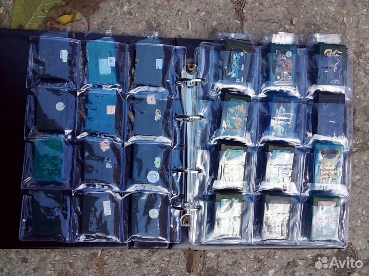 Папка с картриджами GameBoy Advance 36 раб + 19 не