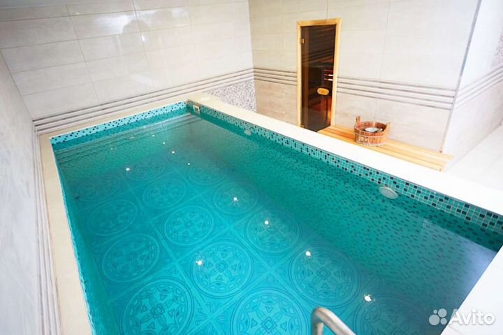 Баня на дровах с бассейном