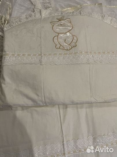 Бортики в кроватку+балдахин