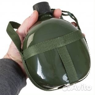 Фляга походная 1 литр, фляжка армейская