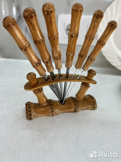 Набор десертных ножей бамбук гдр