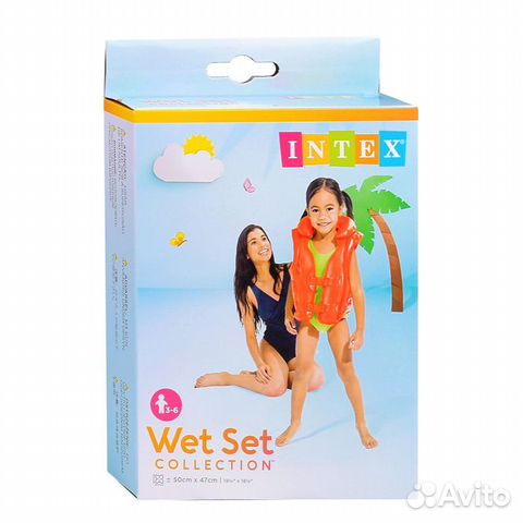 Новый Жилет надувной от 3-6 лет 58671NP intex