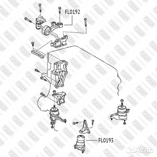 Опора двигателя правая toyota Camry 11- FL0192