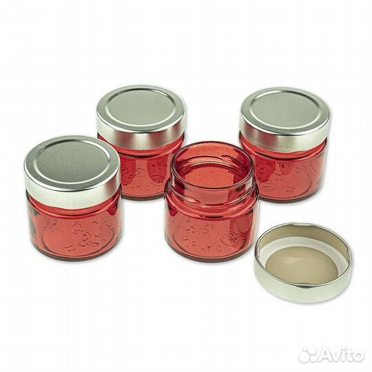 4 шт. Баночка для свечей 100 мл. (D58, гранат) с к
