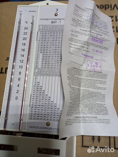 Гигрометр психрометрический вит-1