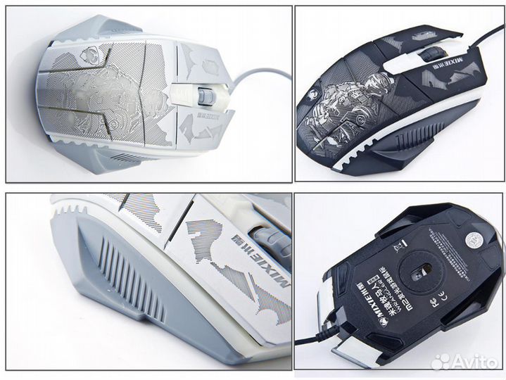 Игровая проводная мышка Mixie M2 светящаяся