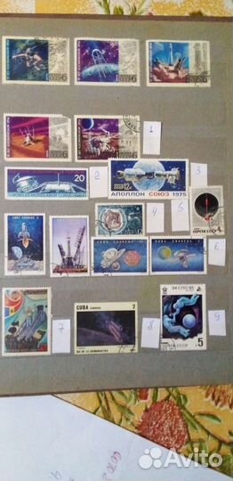 Почтовые марки. Космос