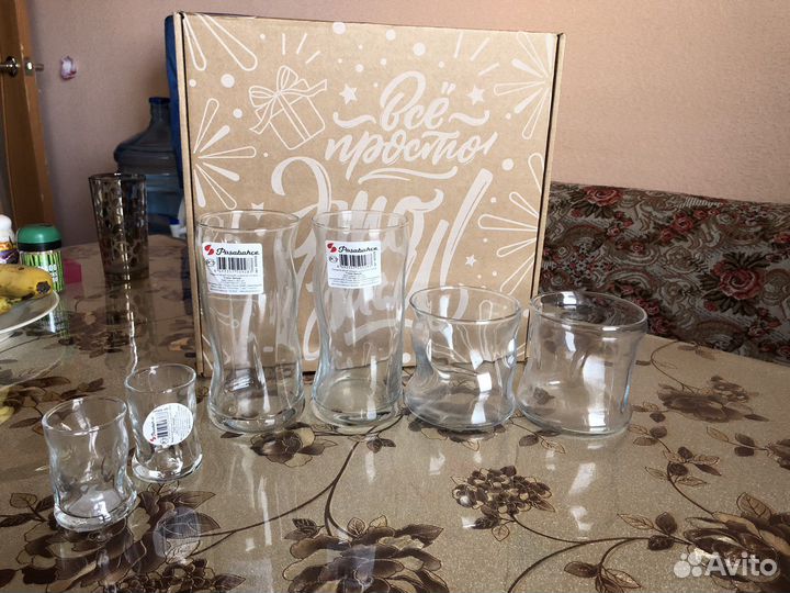 Подарочный набор из стекла Pasabahse новый