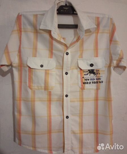 Рубашки летние на мальчика 8-10 лет