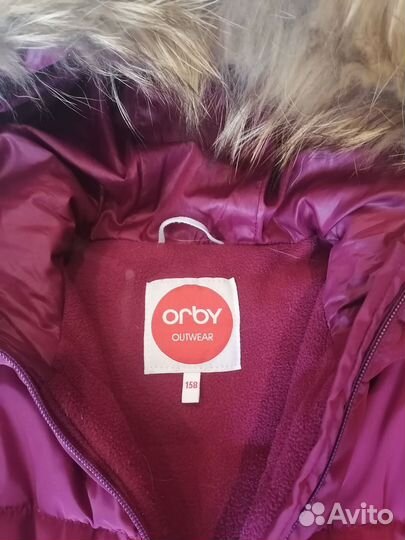 Пуховик зимний для девочки 158