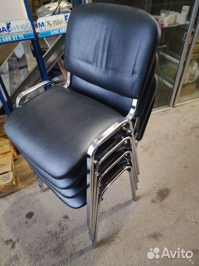 Стул Изо, кожзам, каркас хром, бу