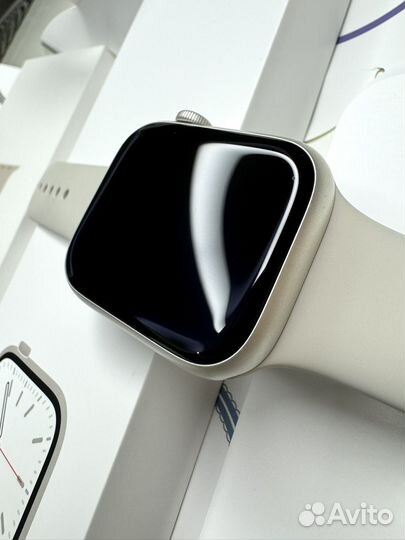 Часы apple watch 7 45 mm starlight