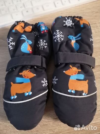 Зимние варежки детские краги