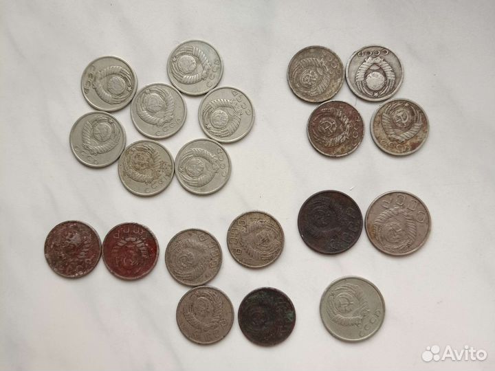 Монеты СССР 15 и 20 копеек погодовка, есть редкая