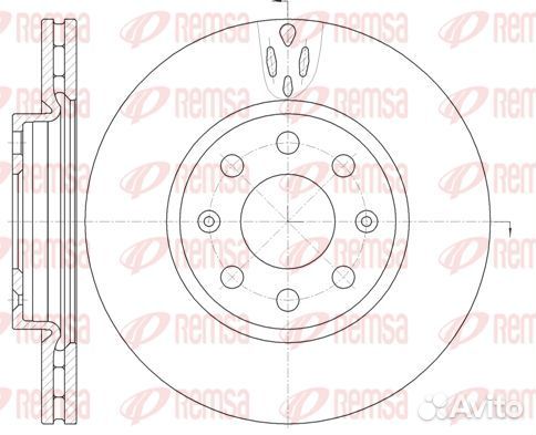 6981.10 диск тормозной передний\ Fiat Grande Punto 1.2/1.4/1.3D 05 remsa