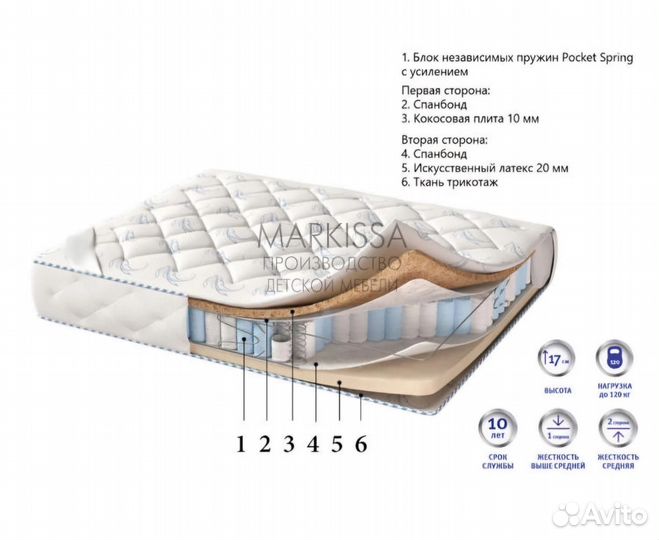 Матрас детский 160 80 бу