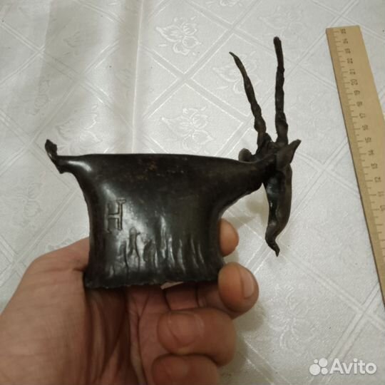 Статуэтка козел металл ручная работа ковка СССР