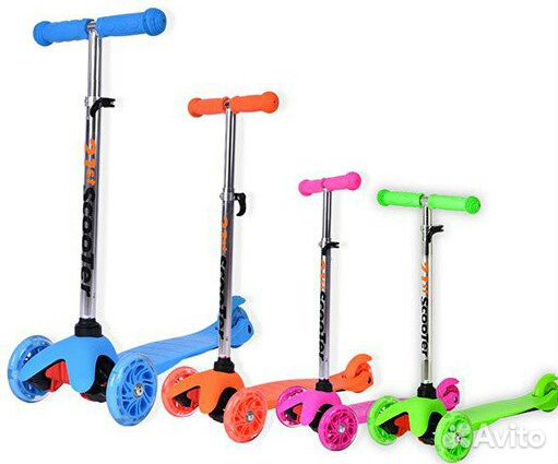 Самокат Scooter мини mini(Оригинал) с регулируемой