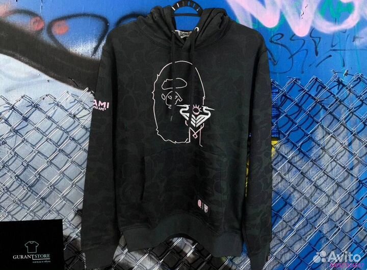 Худи Bape x Inter Miami: стиль унисекс в оверсайз